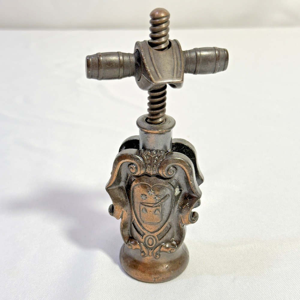 Vintage Fattoria‎ Picedo Vini Pregiati Relief Bronze Corkscrew made in Italy